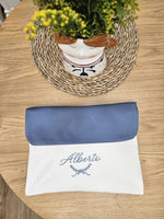 Busta nascita con pattina millerighe