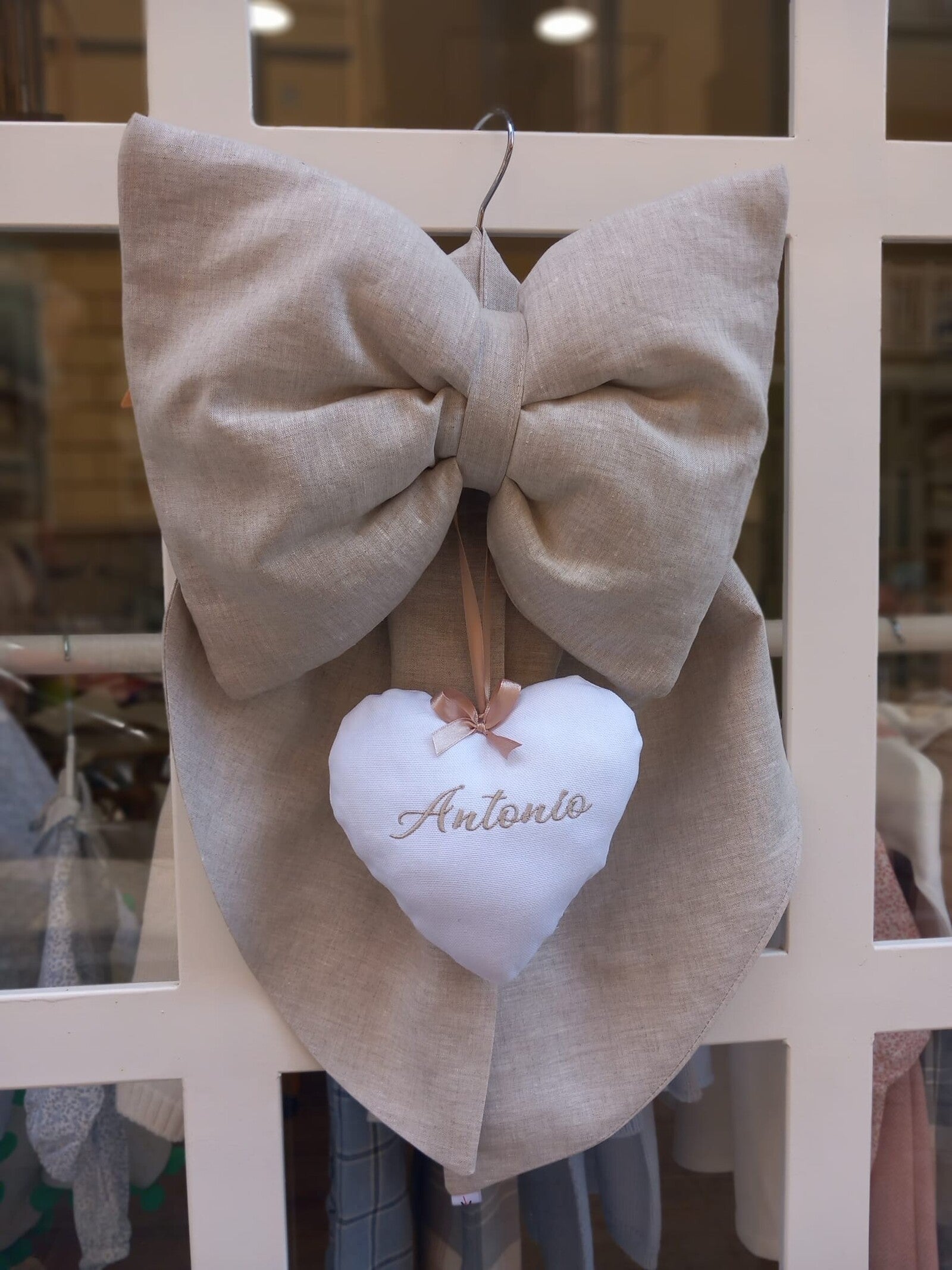 Fiocco Nascita in lino