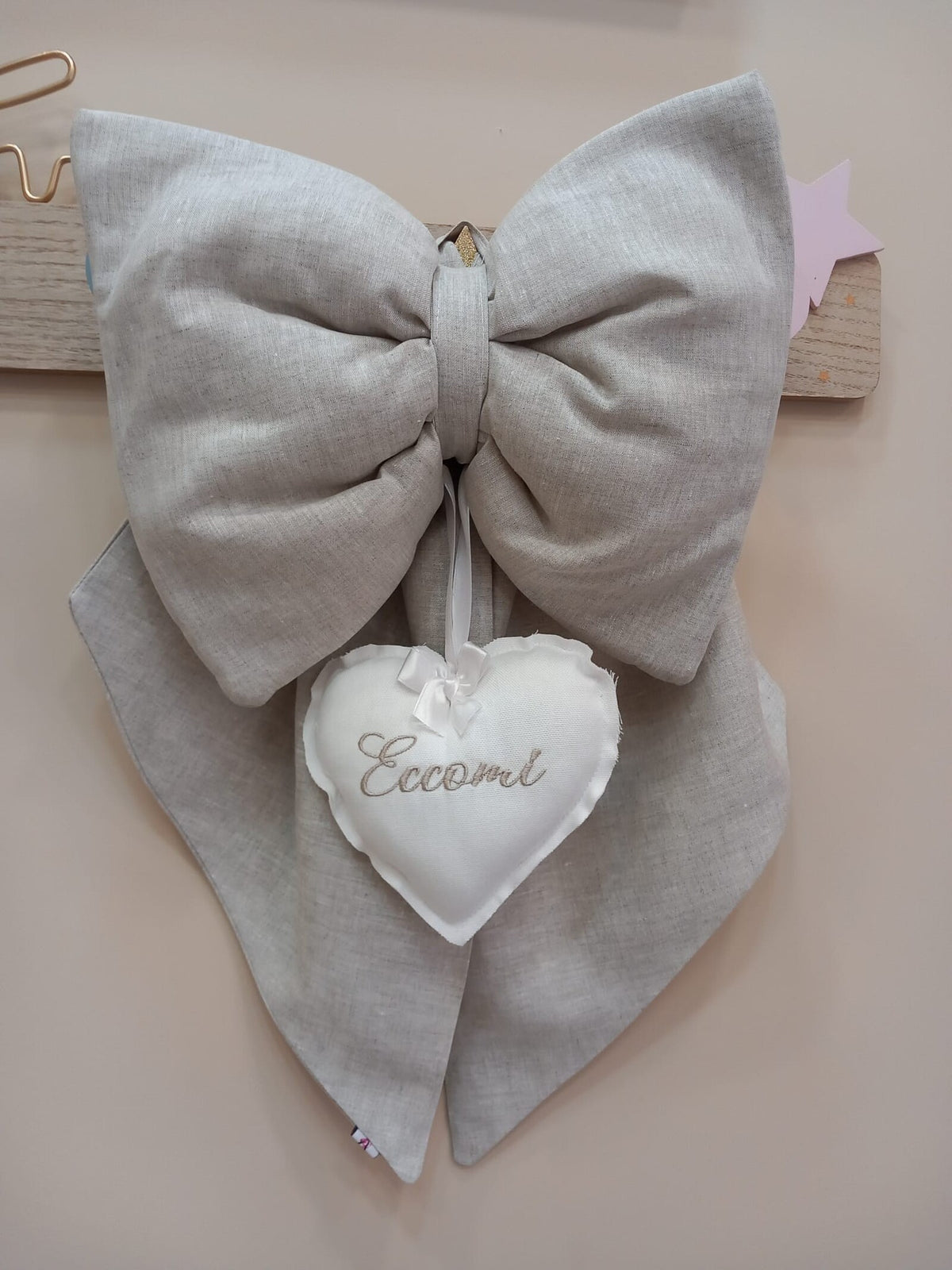 Fiocco Nascita in lino