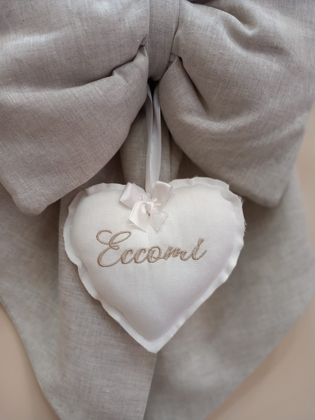 Fiocco Nascita in lino