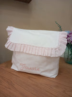 Busta nascita con rouche in plumetis