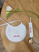 Bavaglino e portaciuccio in lino