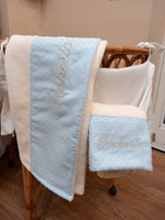 Coppia di asciugamani in spugna di bamboo e plumetis