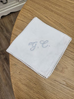 Fazzoletto battesimale con merlettino