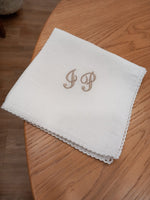 Fazzoletto battesimale con merlettino