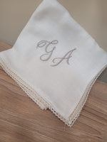 Quadrato in cotone con merlettino