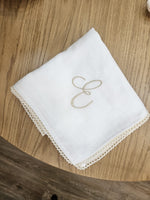 Quadrato in cotone con merlettino