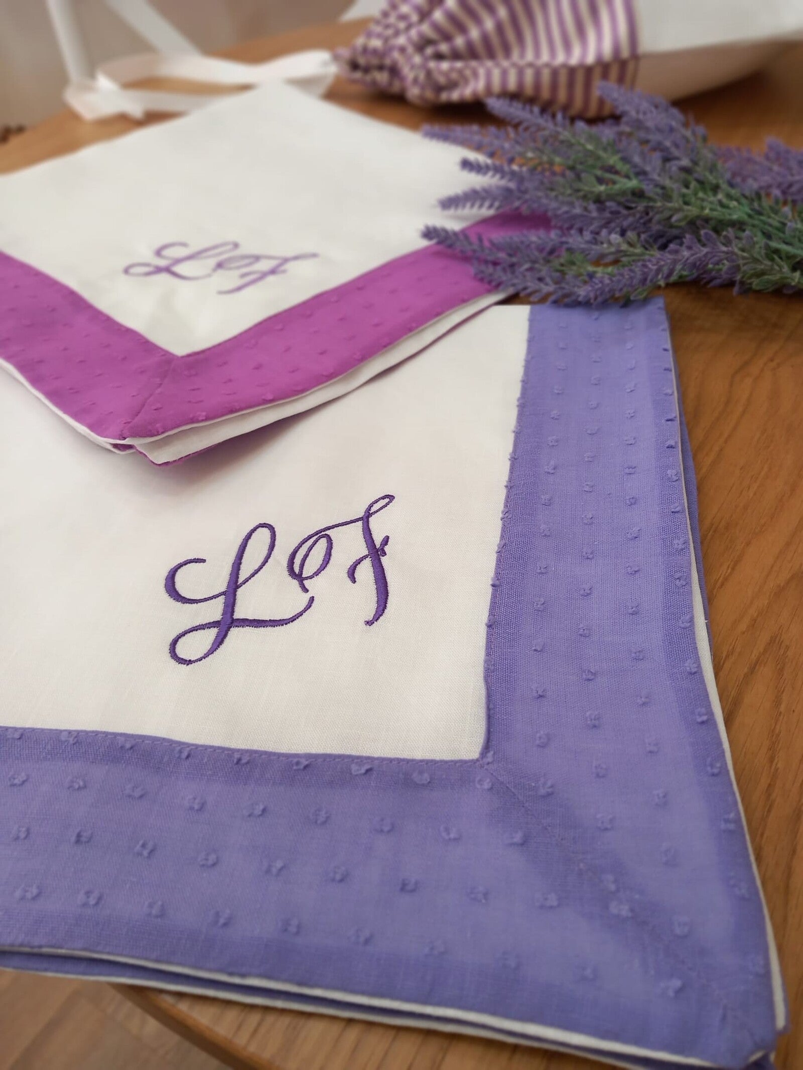 Quadrato Neonato in lino Provence