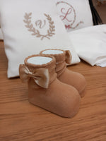 Calzini Newborn con fiocco laterale in raso