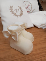 Calzini Newborn con fiocco laterale in raso