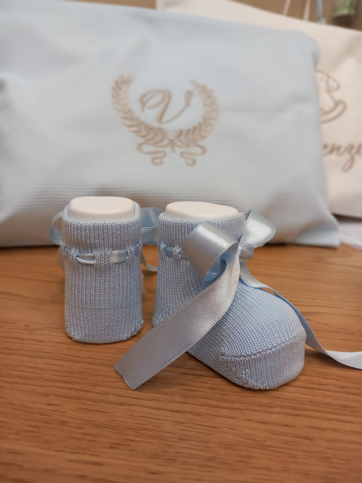 Calzini Newborn con fiocco in raso