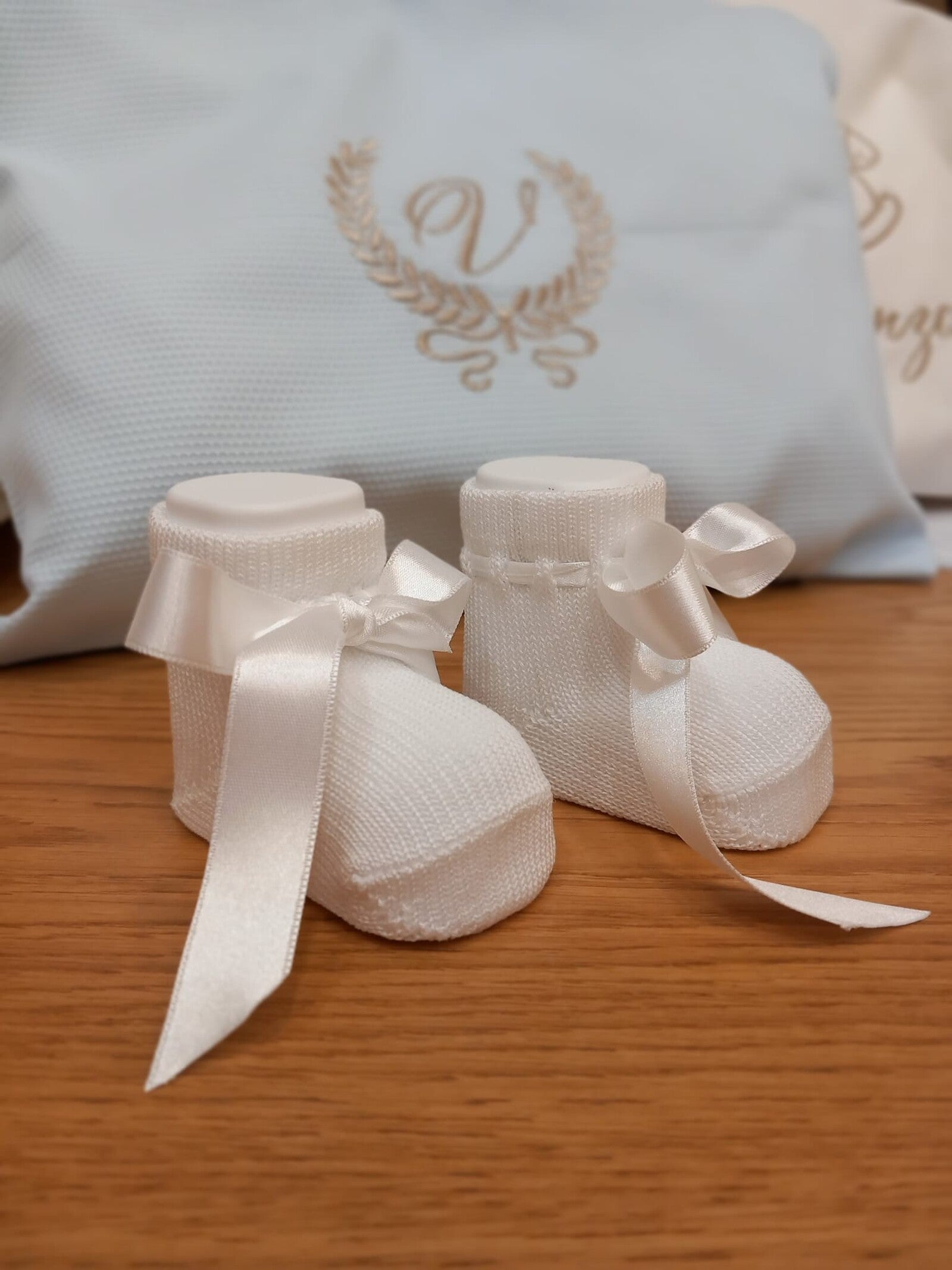 Calzini Newborn con fiocco in raso