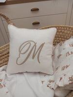 Cuscino Monogram in lino