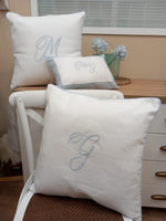 Cuscino Monogram in lino
