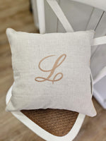 Cuscino Monogram in lino