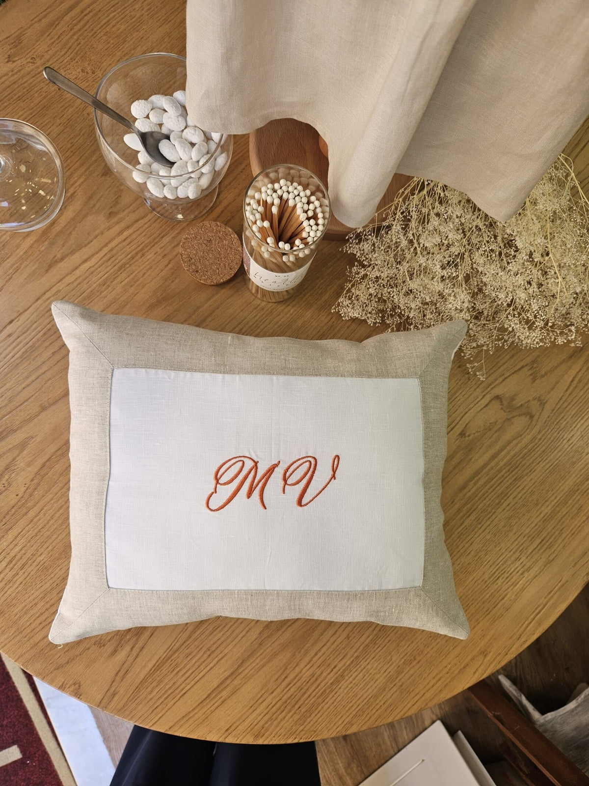 Cuscino in lino Frame