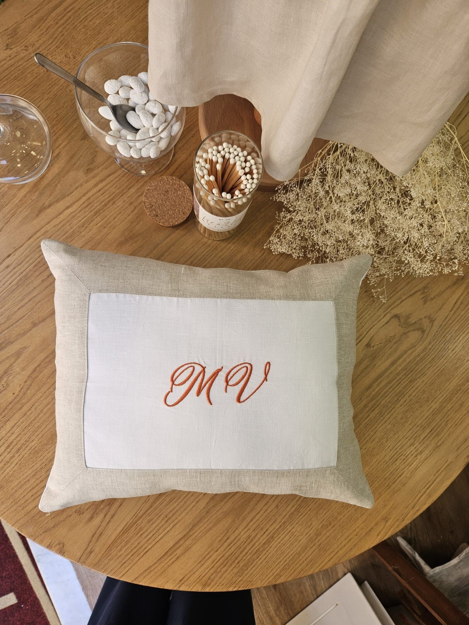 Cuscino in lino Frame