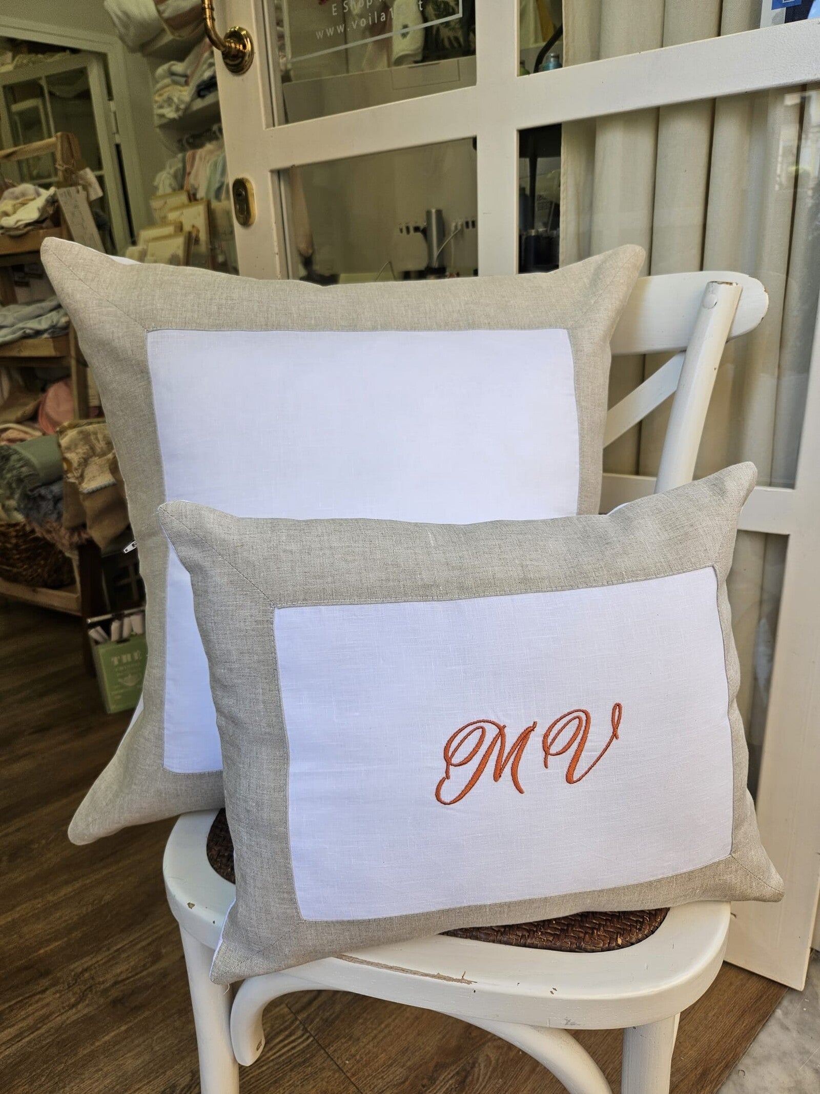 Cuscino in lino Frame