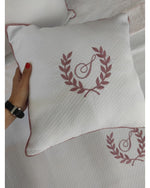 Cuscino Monogram rombino bianco