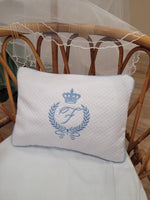 Cuscino Monogram rombino bianco