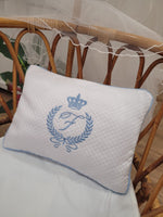 Cuscino Monogram rombino bianco