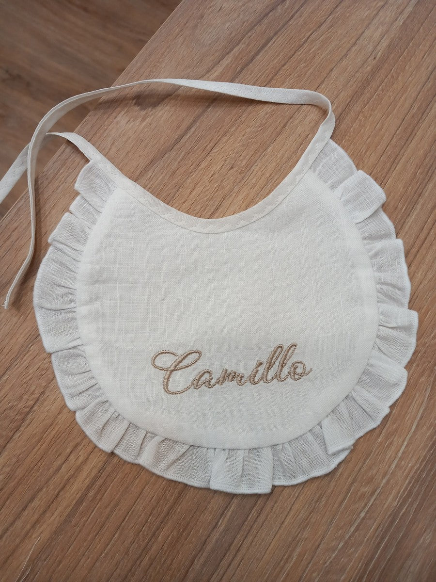 Bavaglino personalizzato con rouche