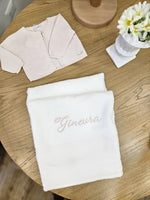 Telo bagnetto in spugna di cotone e plumetis