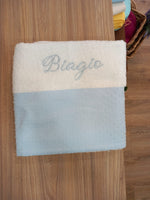 Telo bagnetto in spugna di cotone e plumetis