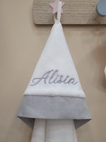 Accappatoio neonato in spugna di bamboo e lino