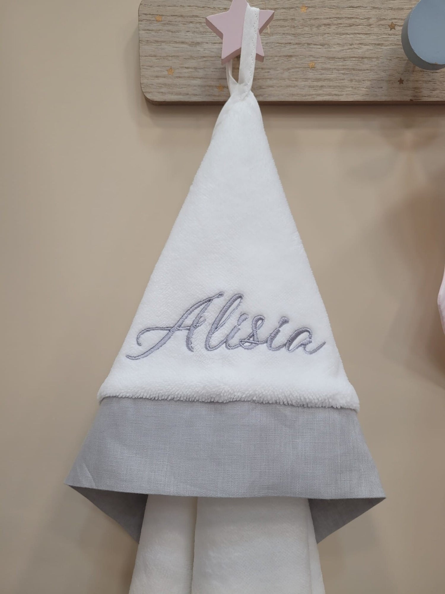 Accappatoio neonato in spugna di bamboo e lino