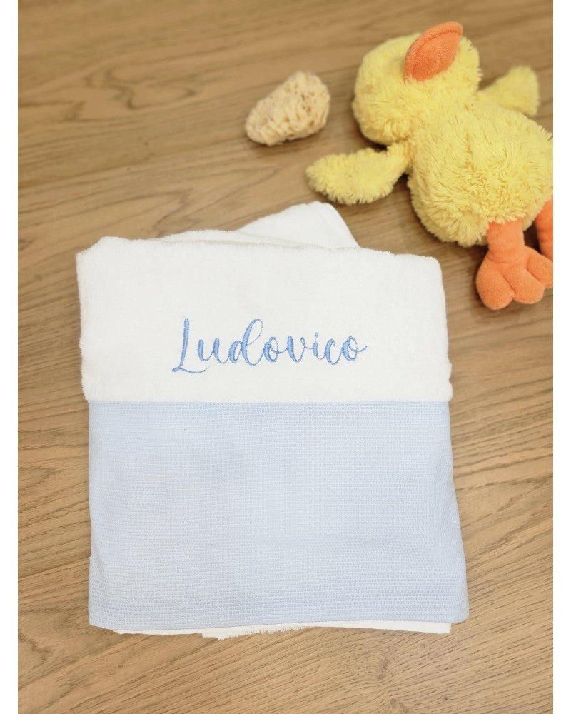 Telo bagnetto Baby Love in spugna di cotone