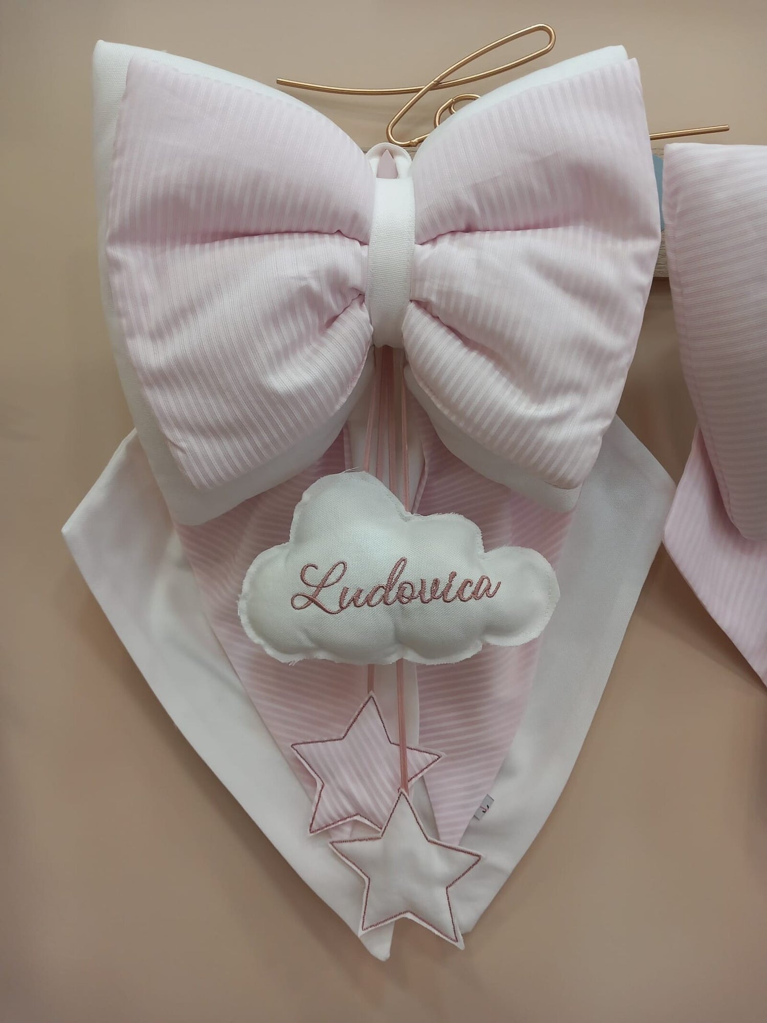 Fiocco Nascita Luna con pendenti