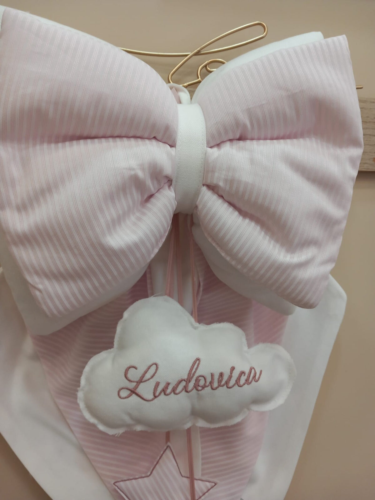 Fiocco Nascita Luna con pendenti