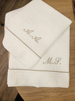 Telo Mare in cotone apone bianco personalizzato