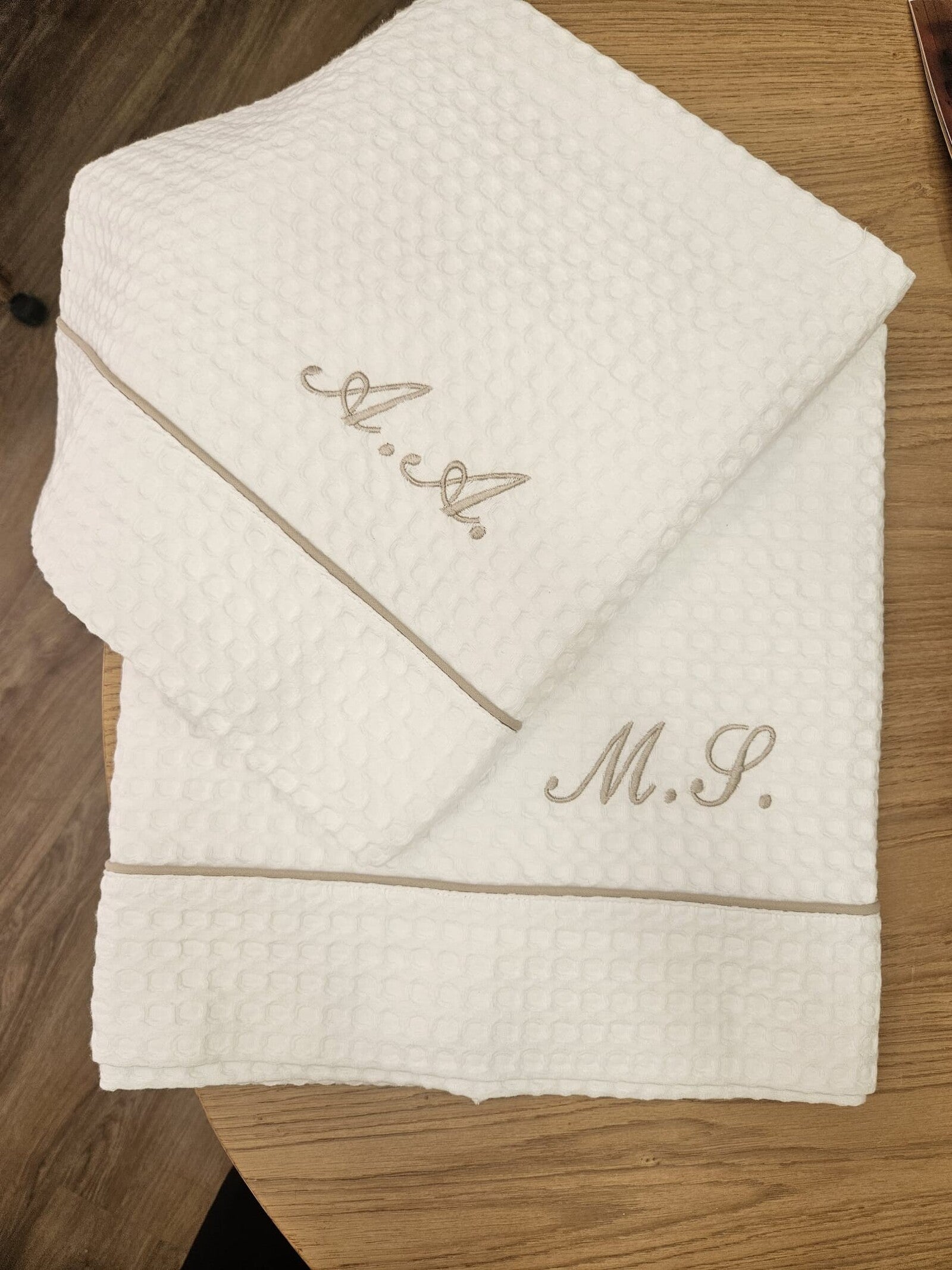 Telo Mare in cotone apone bianco personalizzato