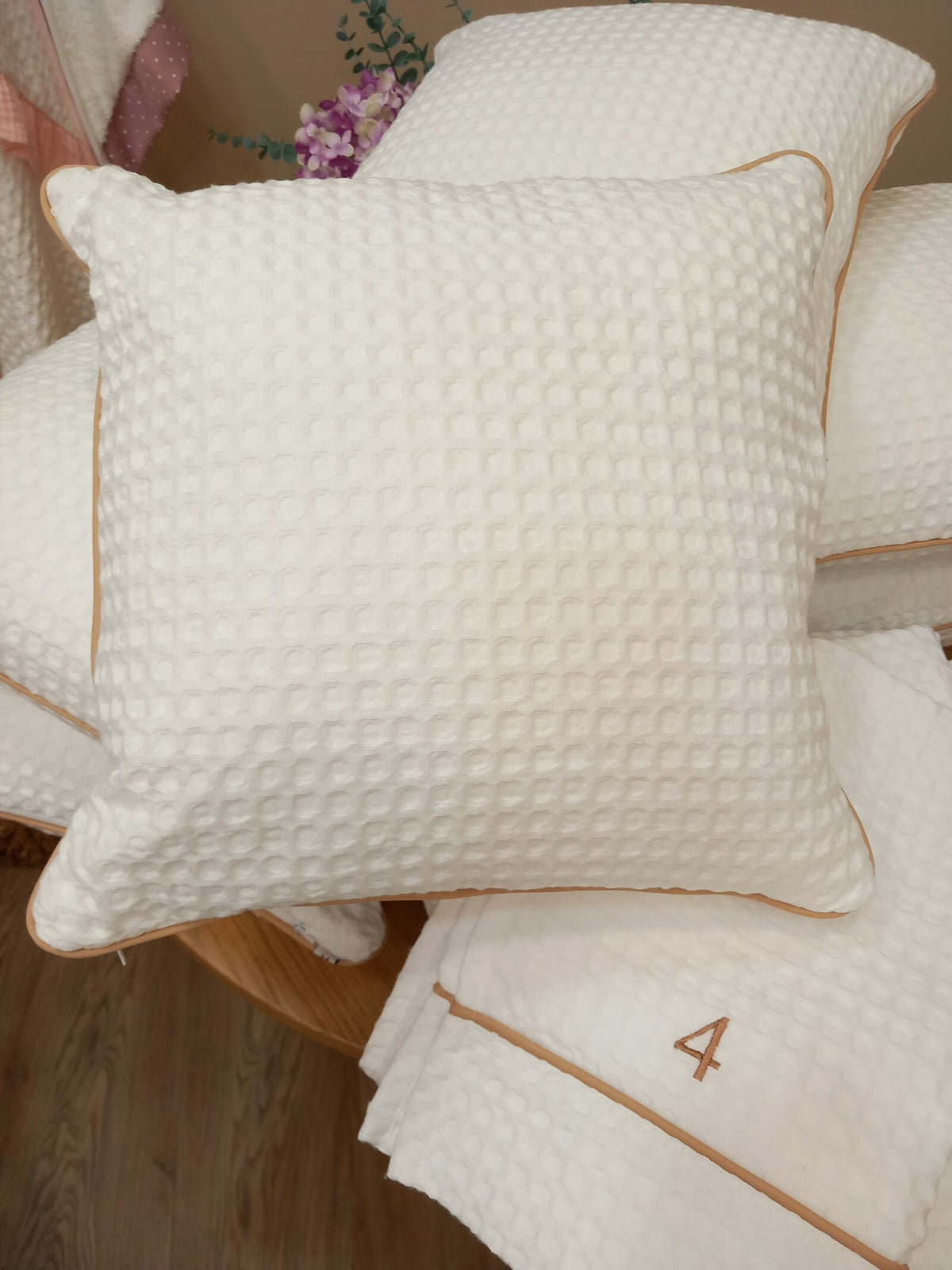 Telo Mare in cotone apone bianco personalizzato