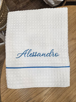 Telo Mare in cotone apone bianco personalizzato