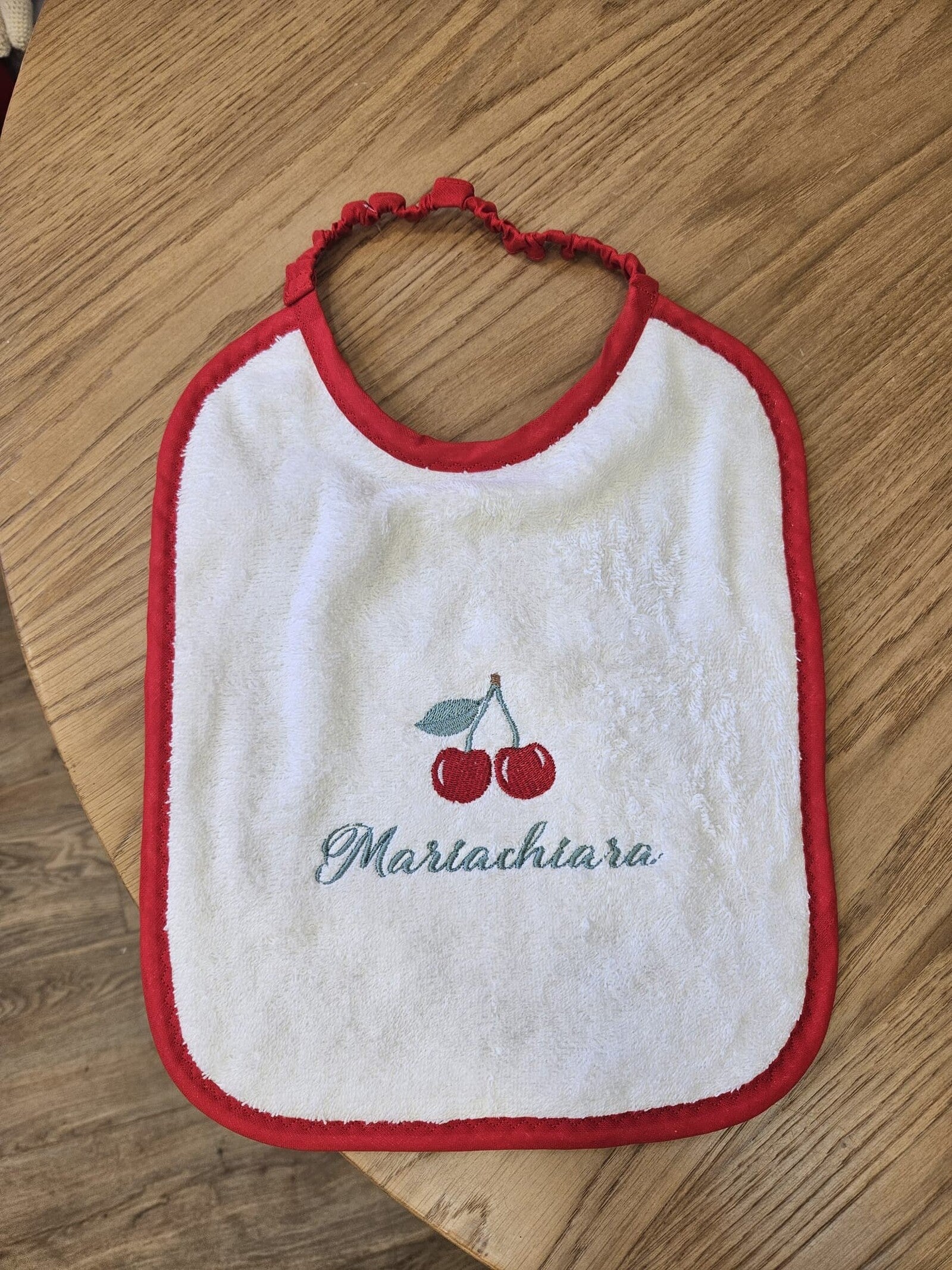 Bavaglino pappa con elastico in spugna