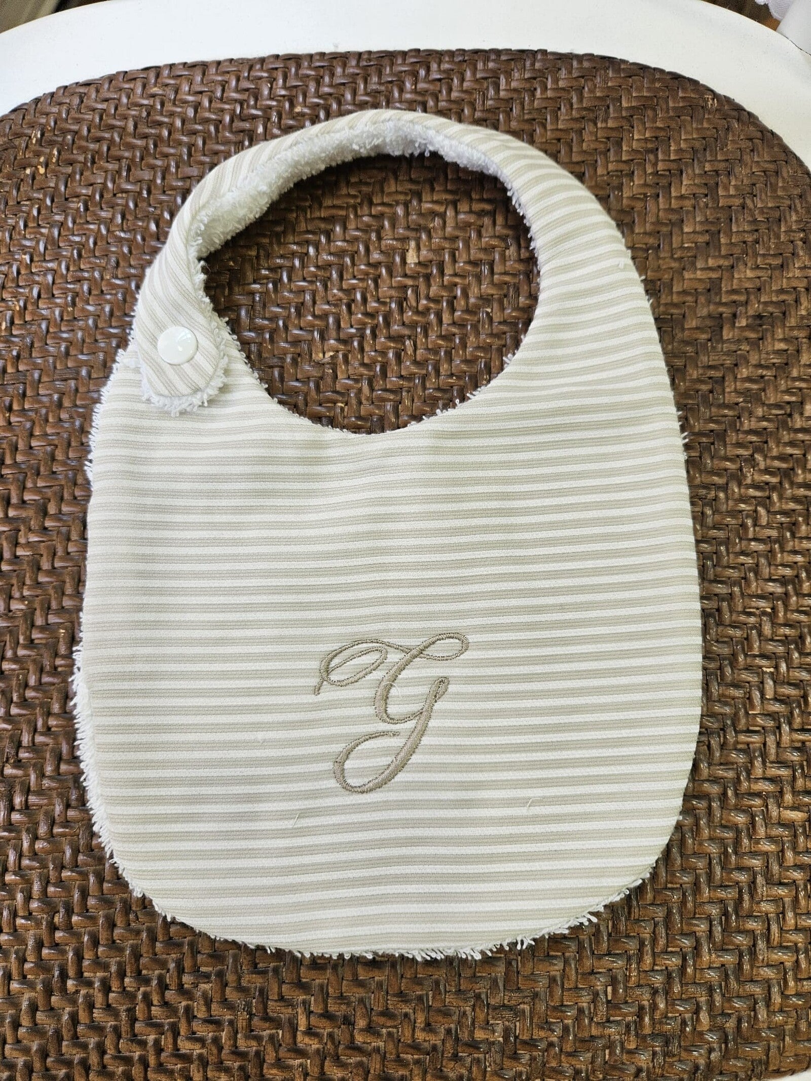 Le MERENDINE, Bavaglino pappa con bottoncino a clip