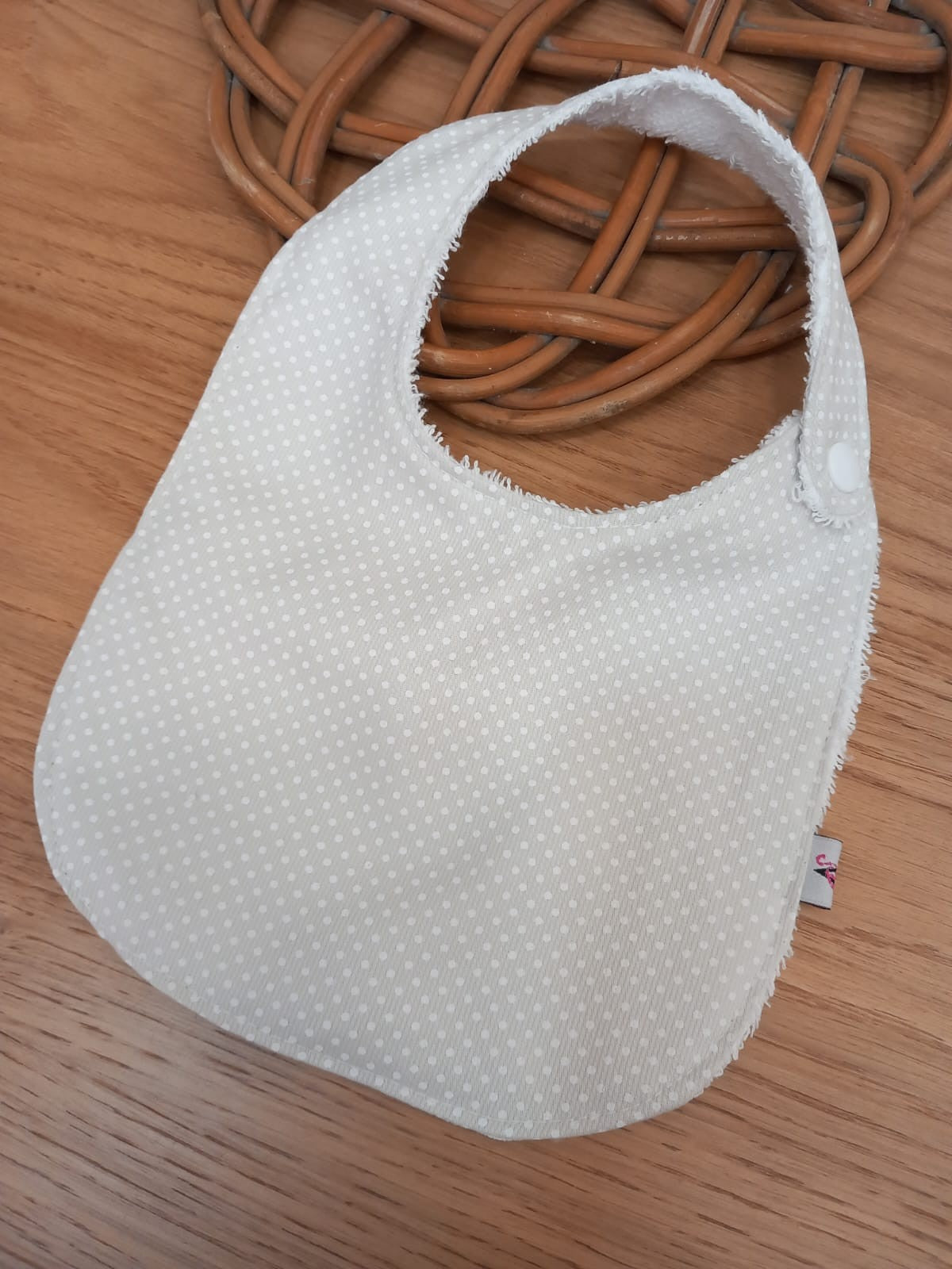 Le MERENDINE, Bavaglino pappa con bottoncino a clip