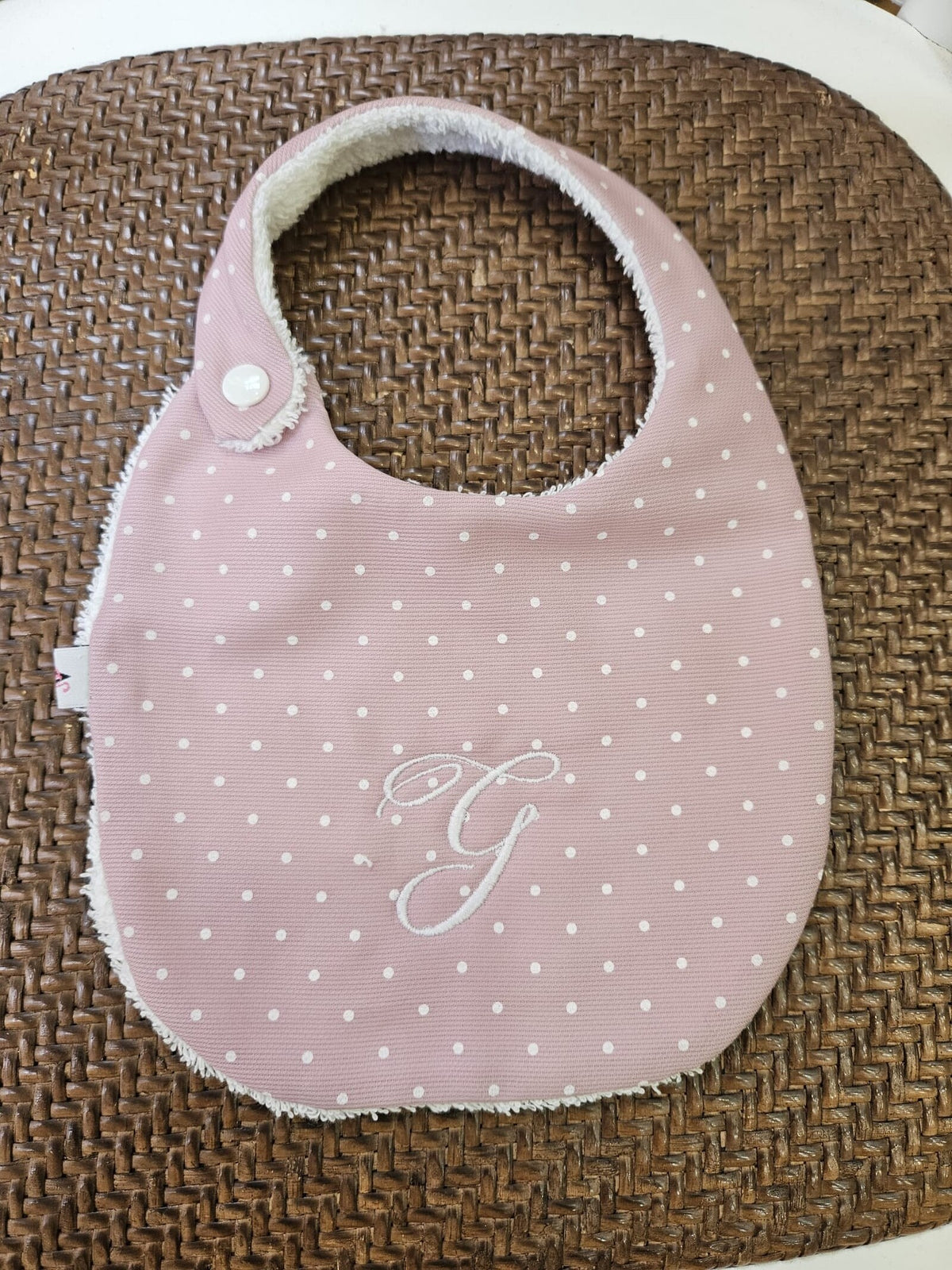 Le MERENDINE, Bavaglino pappa con bottoncino a clip