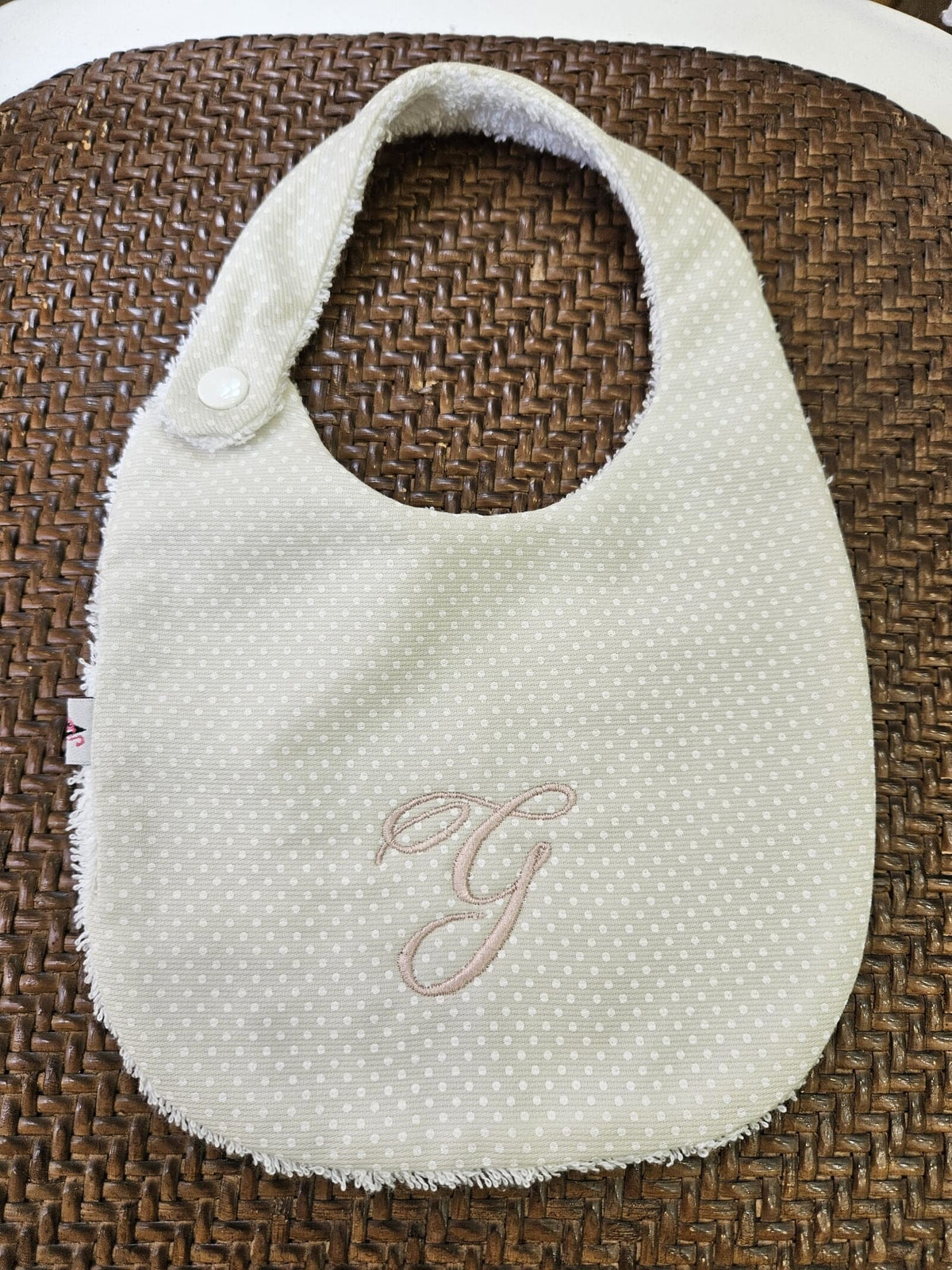 Le MERENDINE, Bavaglino pappa con bottoncino a clip