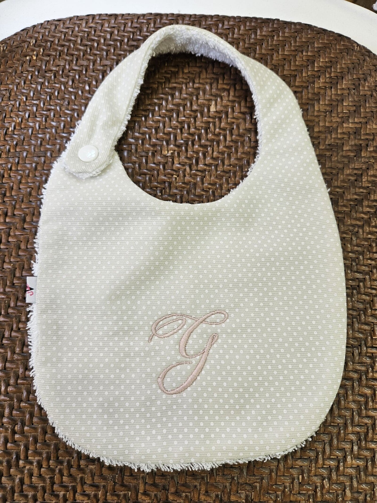 Le MERENDINE, Bavaglino pappa con bottoncino a clip