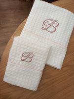 Coppia di asciugamani in apone personalizzate