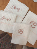 Coppia di asciugamani in apone personalizzate