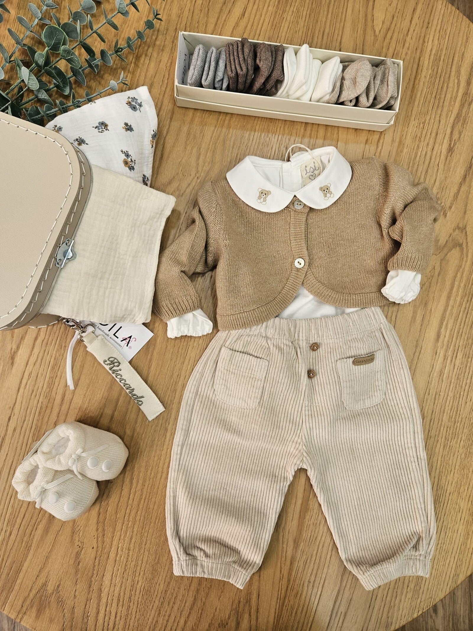 Pantaloni in velluto a coste pull-up