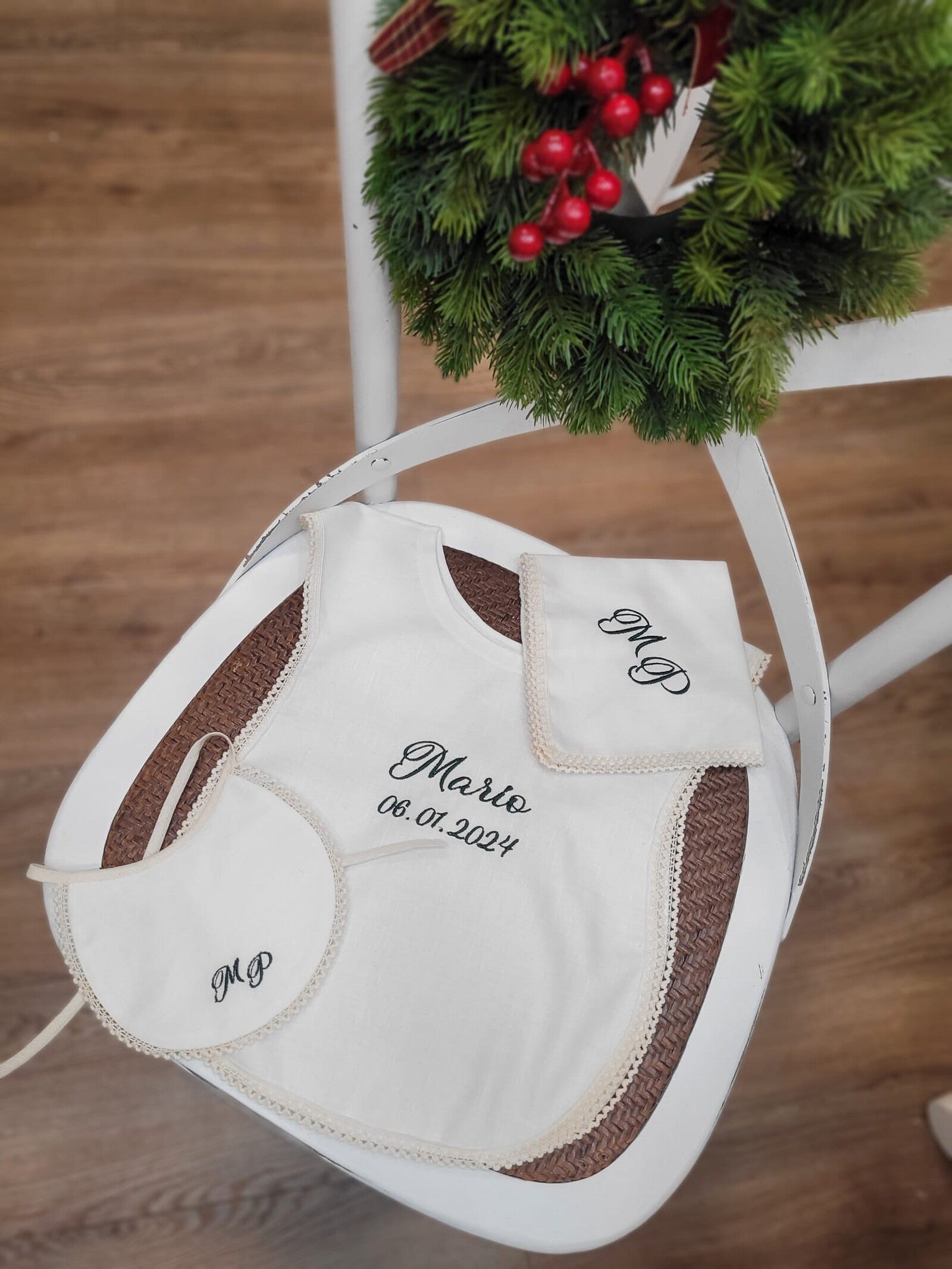 Coordinato Battesimo con merlettino