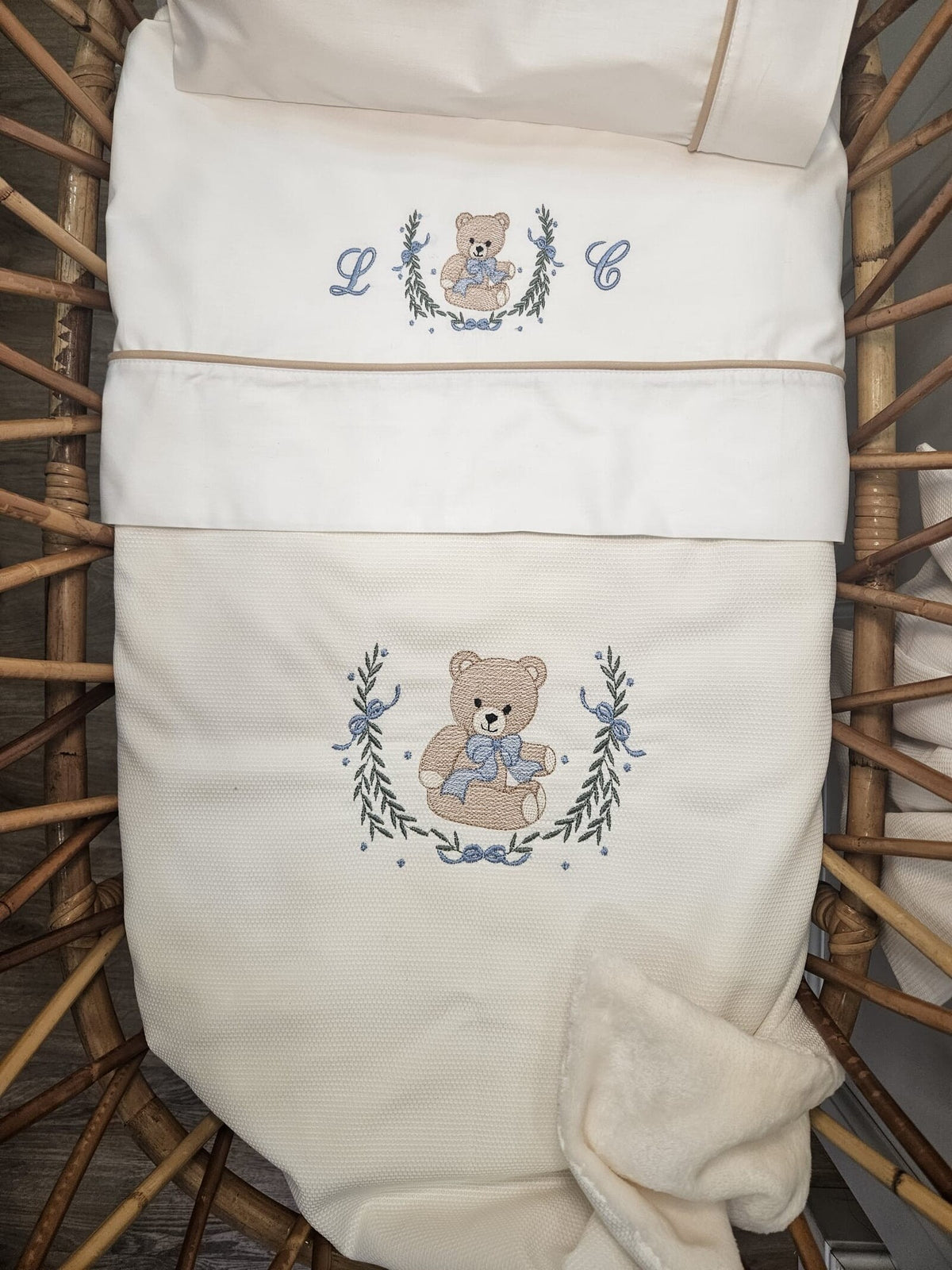 Coordinato carrozzina natalizio in cotone