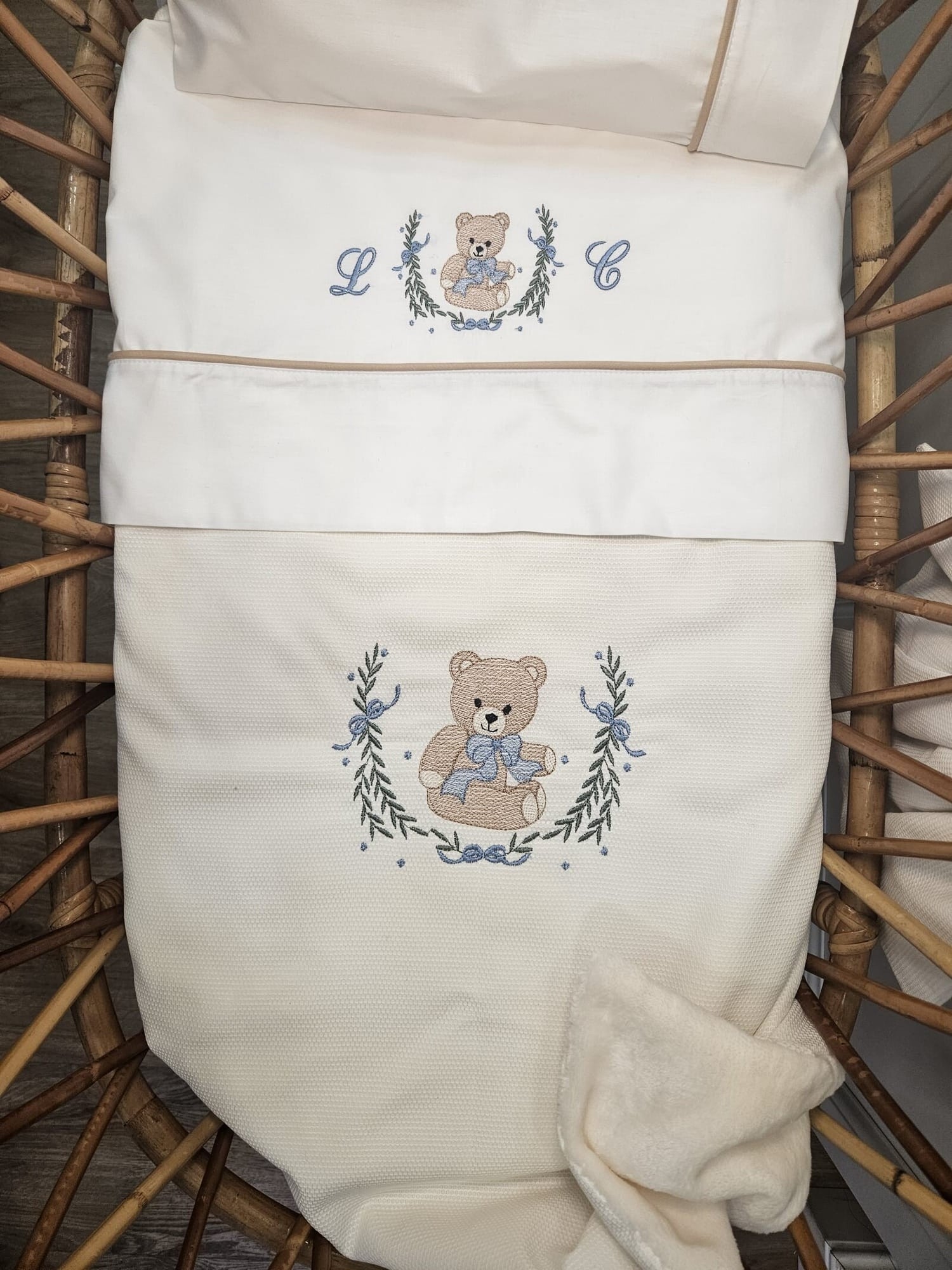 Coordinato carrozzina natalizio in cotone