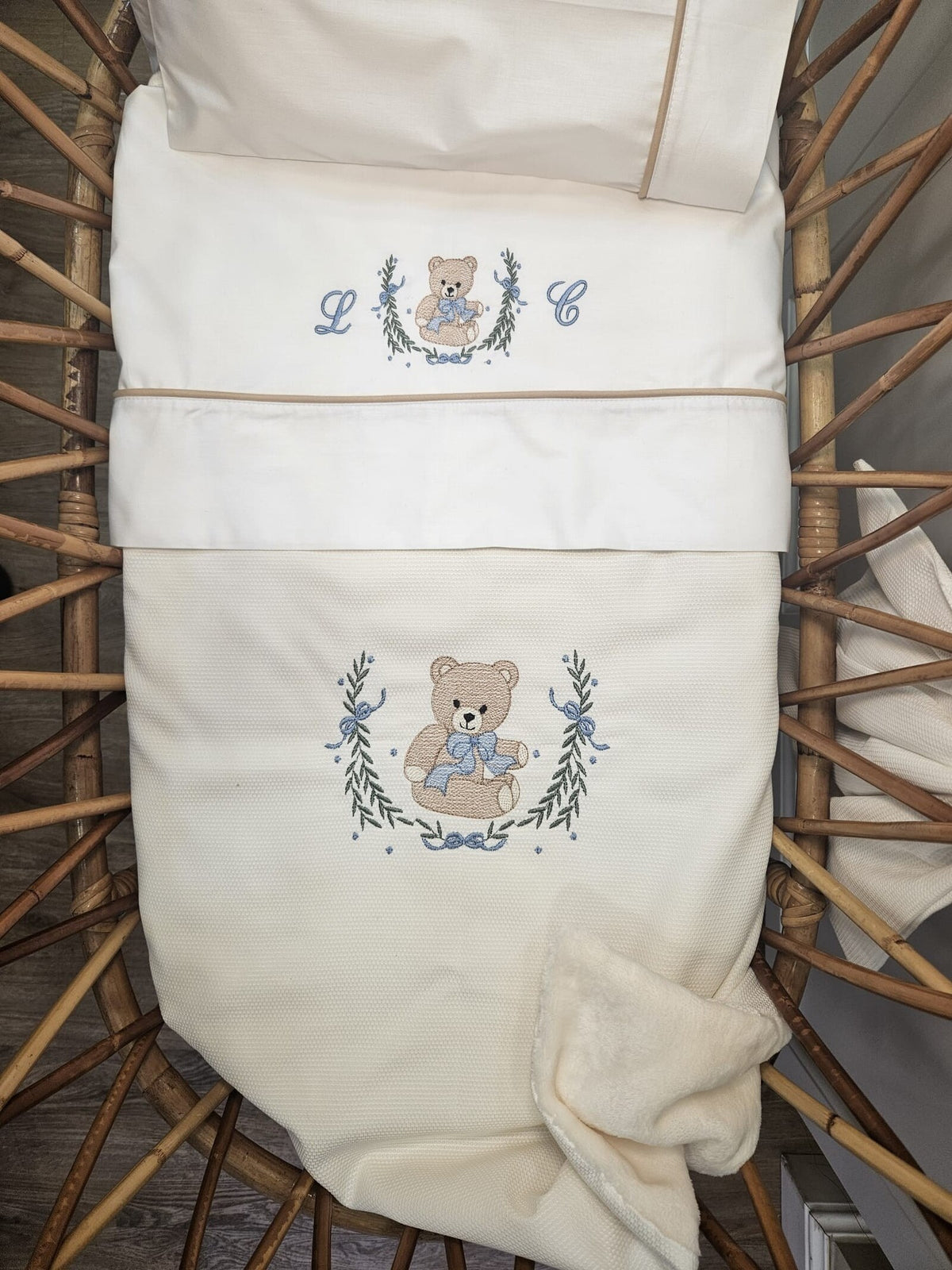 Coordinato carrozzina natalizio in cotone